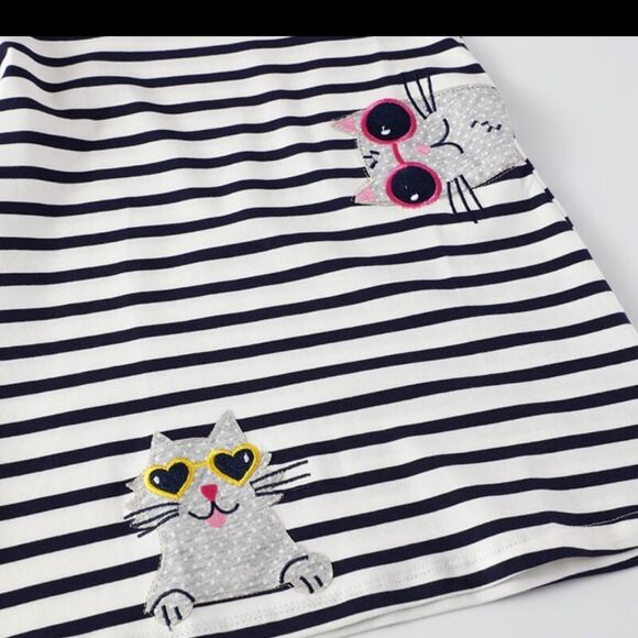 New Girls Applique Cats Summer Dress - Picture 2 of 2